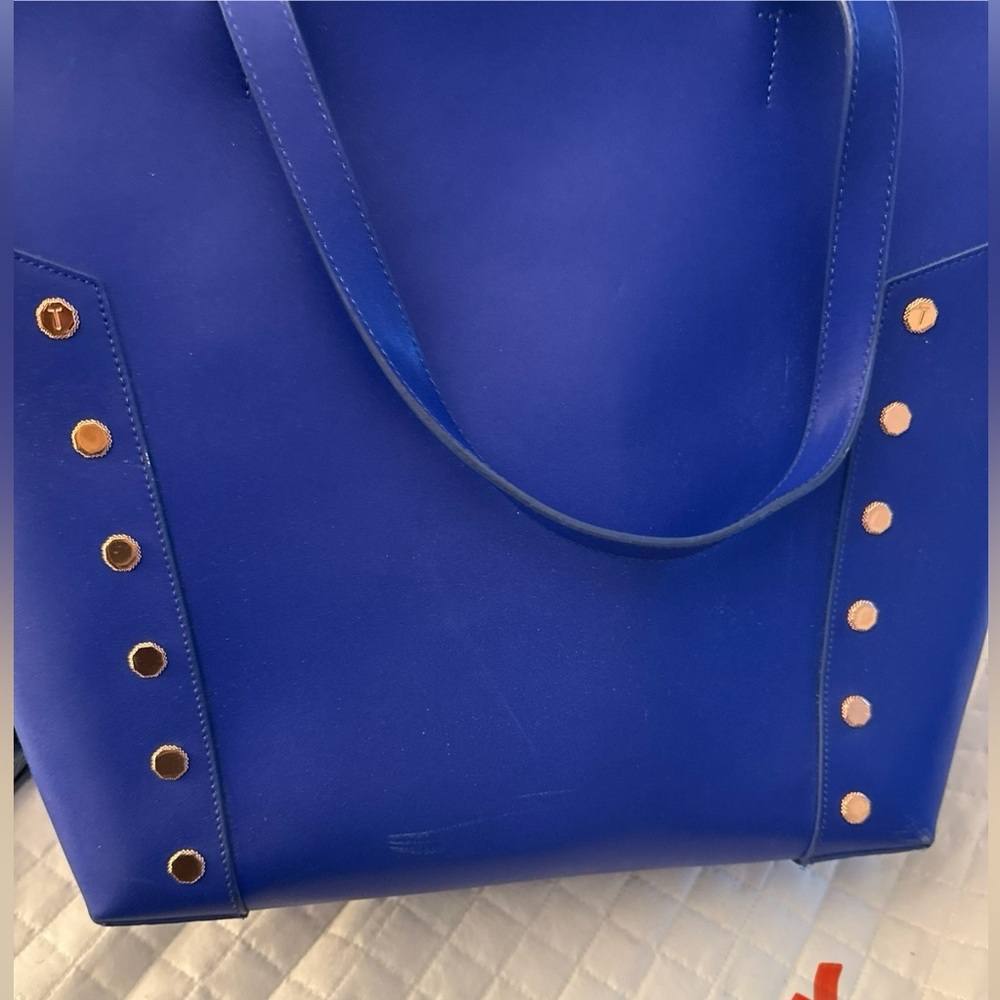NWOT Ted Baker Royal Blue Tote with Gold Accents